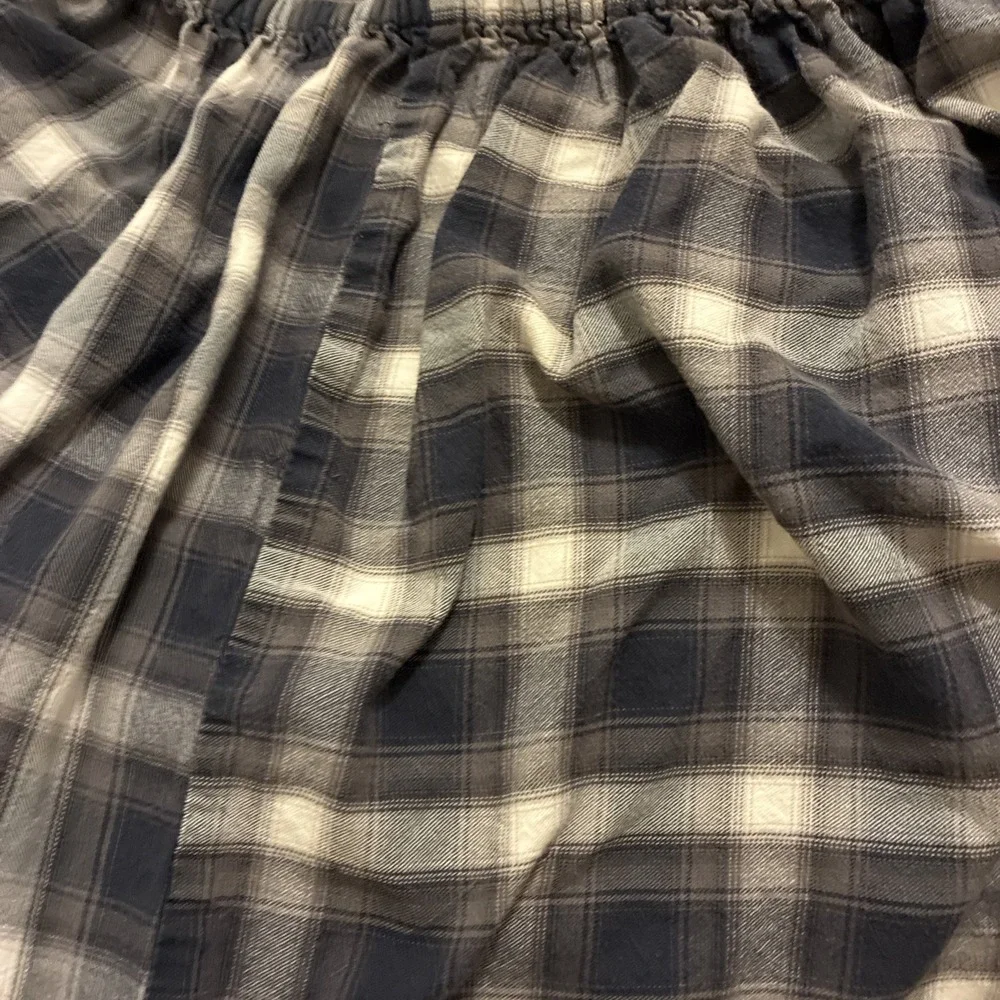 Restoration Hardware Baby & Child Twin Size Sheet Set Navy Plaid Cotton 4 Piece